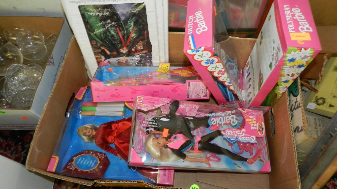 collection of MIB barbie dolls