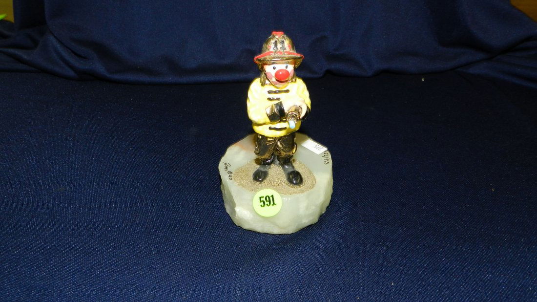 Ron Lee clown firefighter statue: Ron Lee clown firefighter statue