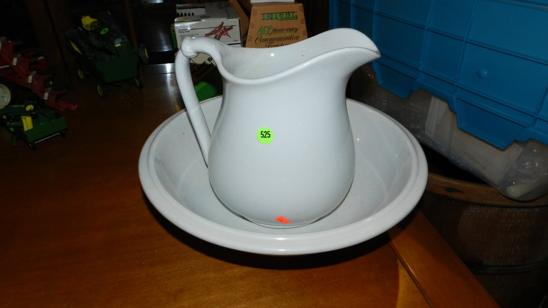ironstone pitcher & bowl: ironstone pitcher & bowl