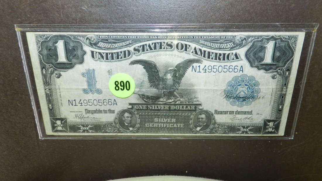 nice US black Eagle one dollar bill 1899($1.00) si: nice US black Eagle one dollar bill 1899($1.00) silver cert.paper money