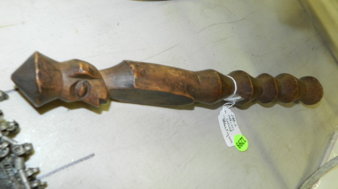 carved African stick: carved African stick