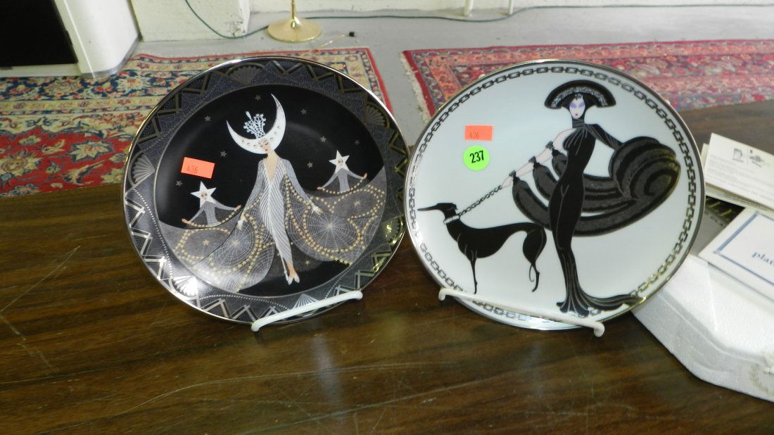 2 piece Erte plates: 2 piece Erte plates