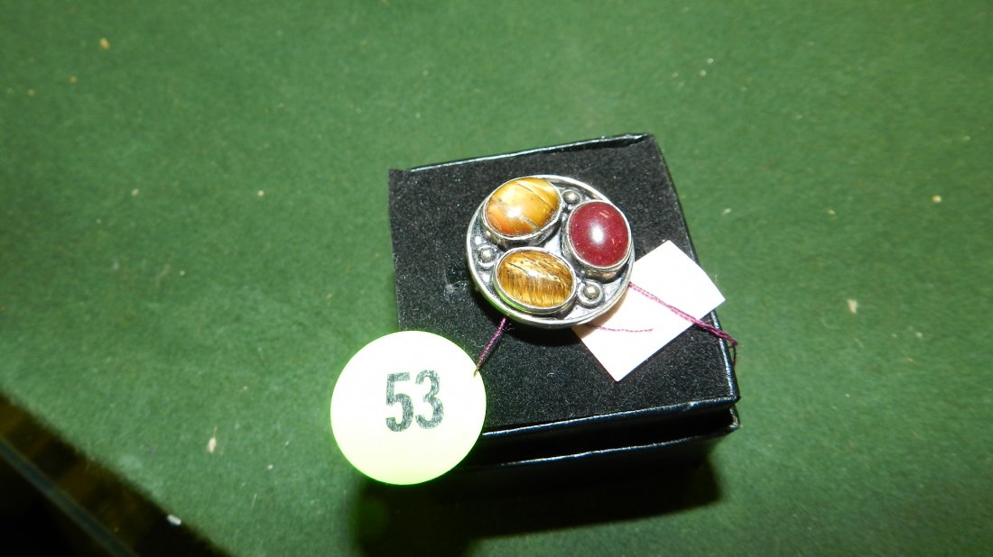 ladies muilt stone (tiger's eye ect silver ring: ladies muilt stone (tiger's eye ect silver ring