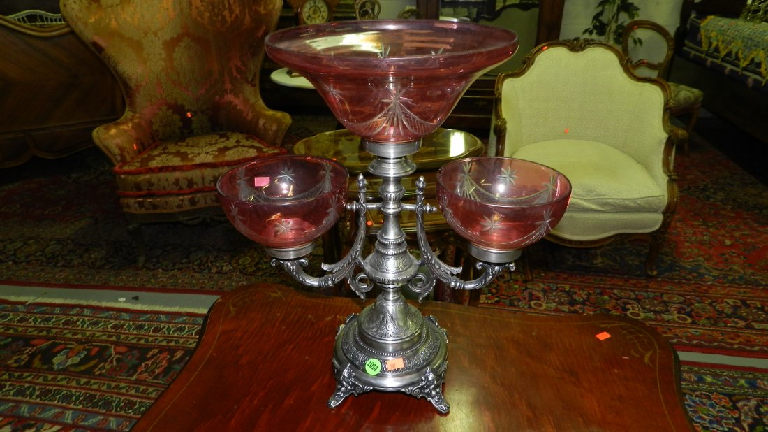 Victorian style Epergne, all bowls as seen, : Victorian style Epergne, all bowls as seen,