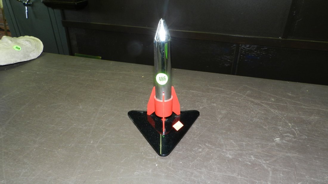 rare deco chrome rocket lighter: rare deco chrome rocket lighter