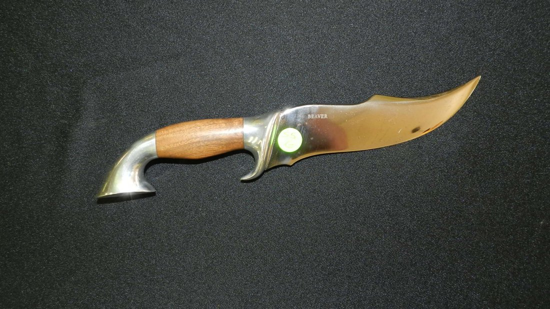 handmade custom "Beaver" hunting knife: handmade custom "Beaver" hunting knife