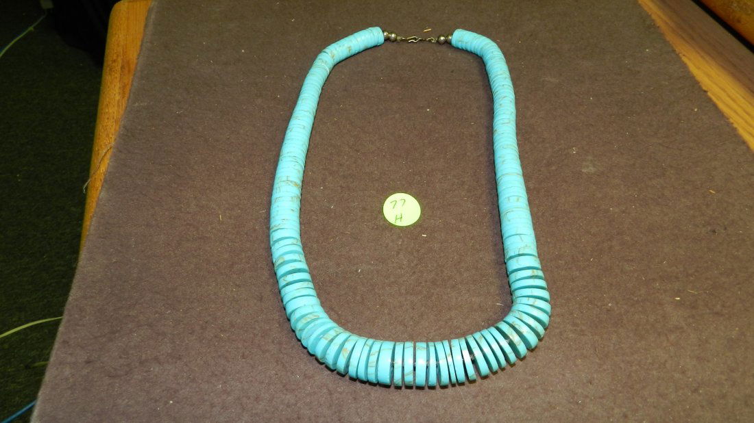 amazing Native American sterling silver? and turquoise: amazing Native American sterling silver? and turquoise necklace