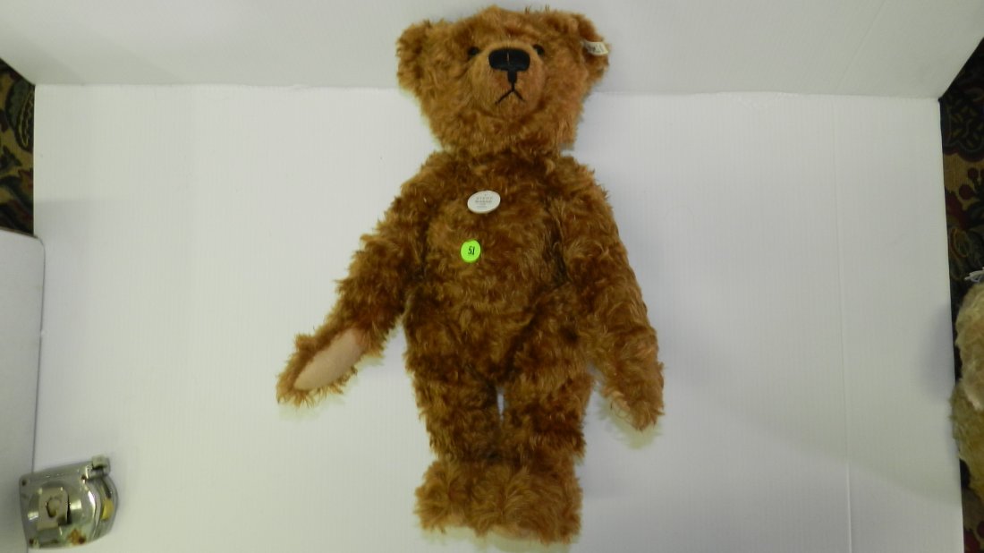 Large original German Steiff teddy bear with tag & butt: Large original German Steiff teddy bear with tag & button in ear, tag #01063 "1905 Replica" COND. Like new / Mint