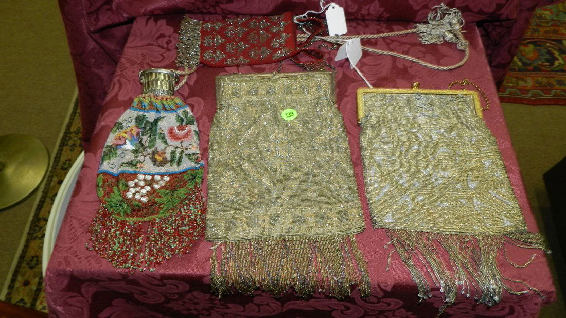 collection of vintage to antique mesh / beaded ladies: collection of vintage to antique mesh / beaded ladies evening bags, as seen , minor loss