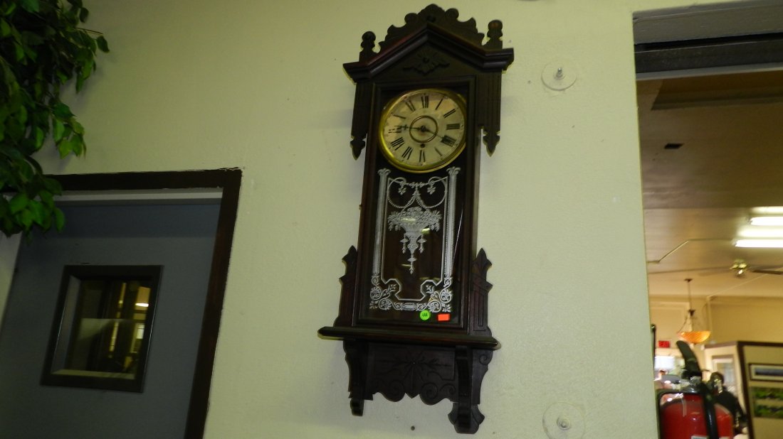 lovely antique wall tall case clock SSR = special: lovely antique wall tall case clock SSR = special shipping req