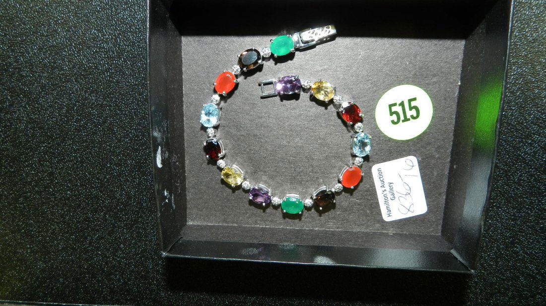 amazing ladies multi stone Emerald, Ruby, Garnet,: amazing ladies multi stone Emerald, Ruby, Garnet, Citrine and others bracelet
