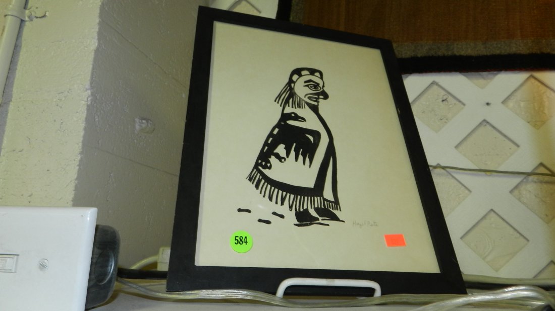 original framed Native American artwork by Hazel Pete f: original framed Native American artwork by Hazel Pete frame is 13x10