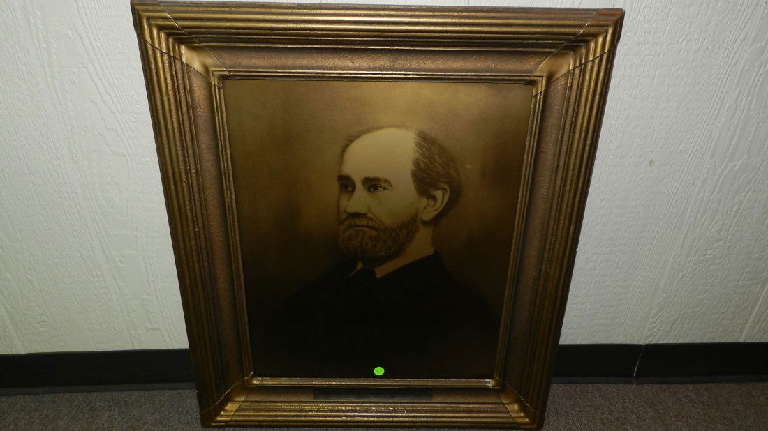 8) Outstanding original framed Gold tone? photo. Photo: 8) Outstanding original framed Gold tone? photo. Photo depicting Mr. Robert Morris, presented by the Social Club of Robert Morris Chapter No. 192, August 28th, 1927. Rob Morris was a prominent America