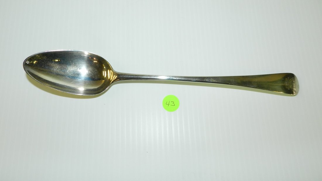 elegant antique sterling silver stuffing spoon: elegant antique sterling silver stuffing spoon (1786-1787) master silversmith Hester Bateman, Cond VG for age truly museum quality! 11 1/2 x 2 approx. 110 Grams
