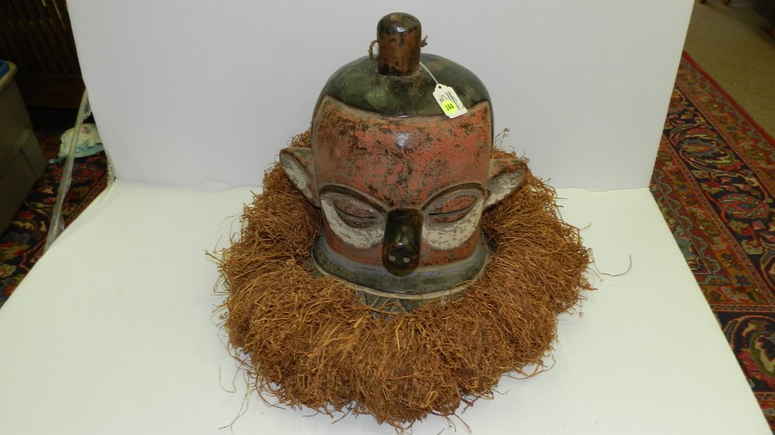 1842) amazing African hand carved Pende Helmet Mask 16: 1842) amazing African hand carved Pende Helmet Mask 16 x 16