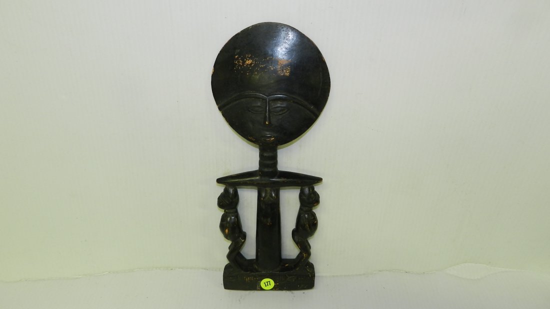 African carved fertility figure 13 1/2" tall: African carved fertility figure 13 1/2" tall