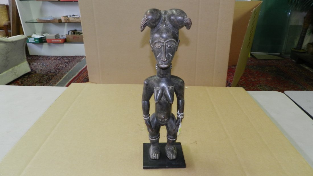 3294) African carved Baule figure. From Ivory Coast. 21: 3294) African carved Baule figure. From Ivory Coast. 21"