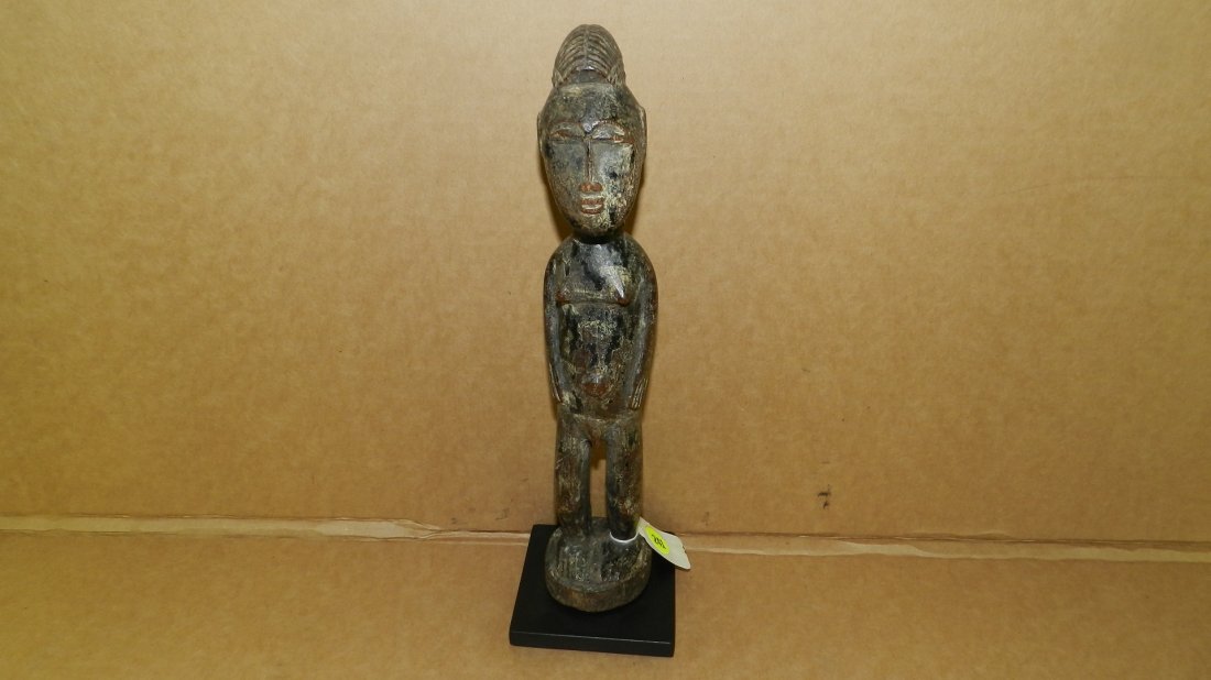2018) African carved standing Lobi figure, from Burkina: 2018) African carved standing Lobi figure, from Burkina Faso. 12" w/stand