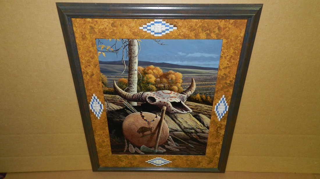 original oil painting by master local artist Gary: original oil painting by master local artist Gary Peterson "The Plains Of Mystery" frame is 33 x 27 art is 22 1/2 x 17 1/2