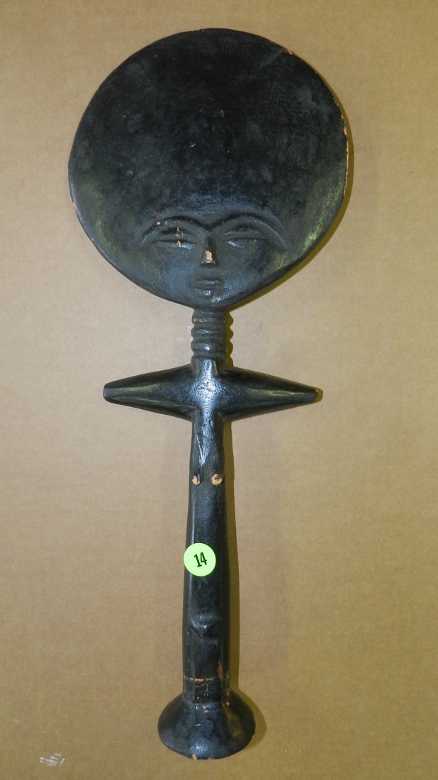 African carved fertility figure. 16 1/4": African carved fertility figure. 16 1/4"