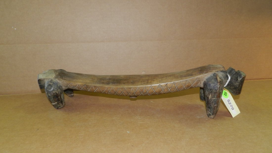5278) hand carved African Diviner's tool (or head rest): 5278) hand carved African Diviner's tool (or head rest) Goni, Tanzania 5 x18