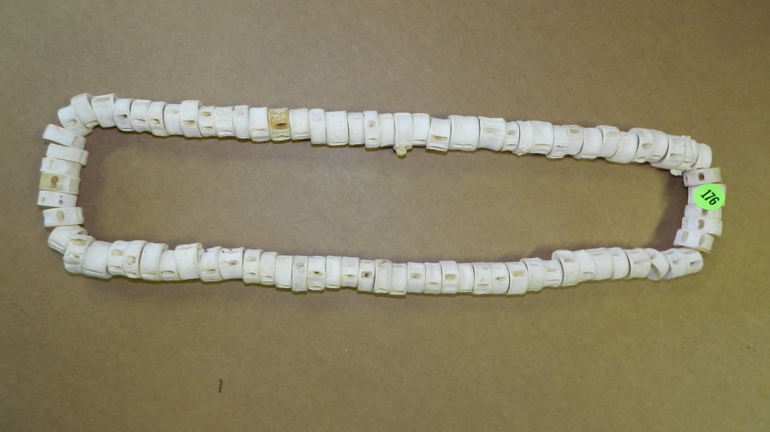 B) Shark vertebrae African trade necklace 18": B) Shark vertebrae African trade necklace 18"