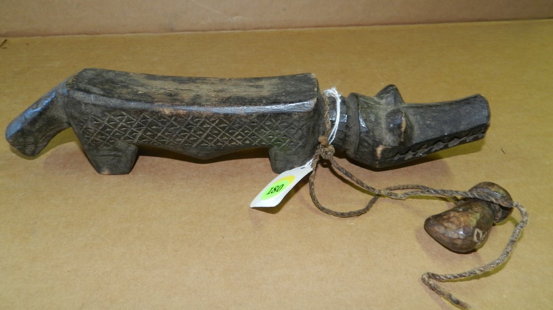 9394) African Diviner's tool (or head rest) 2 x 11 DR: 9394) African Diviner's tool (or head rest) 2 x 11 DR Congo