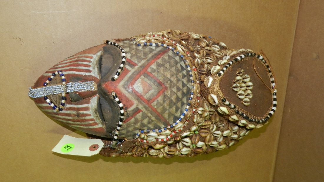 3429) African carved Kuba Ngady mask DR Congo 15": 3429) African carved Kuba Ngady mask DR Congo 15"