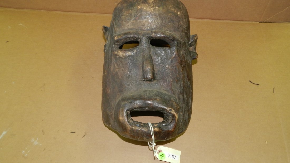 5157) African carved mask 15": 5157) African carved mask 15"