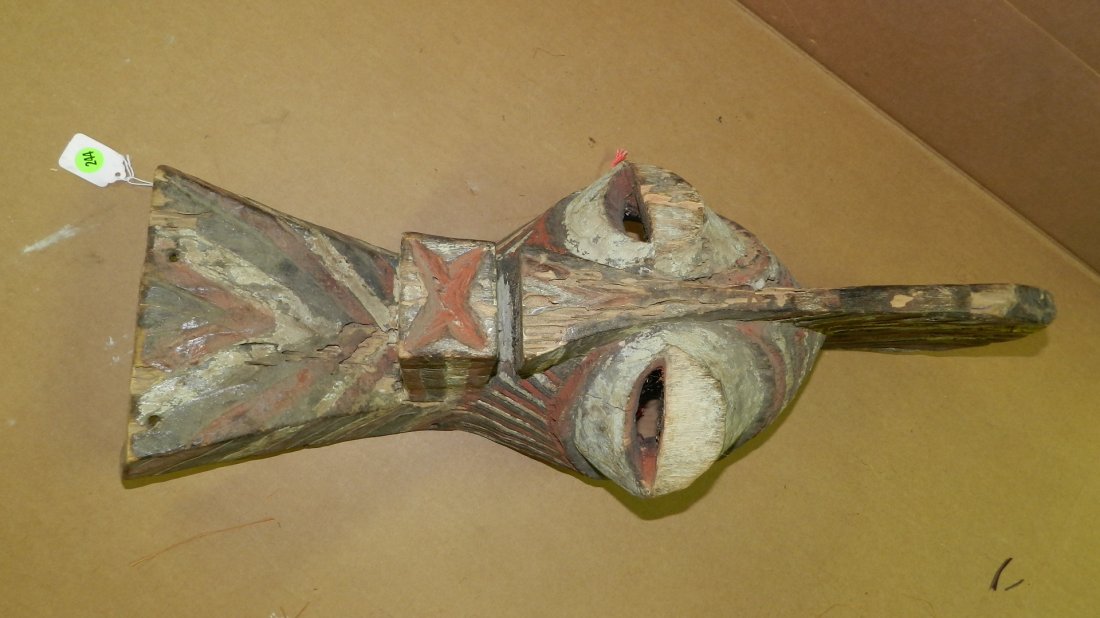1770) African carved Songye mask DR Congo 24": 1770) African carved Songye mask DR Congo 24"