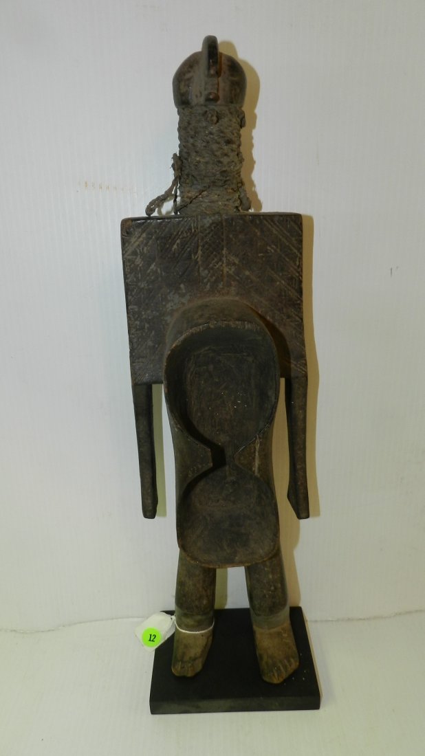 3201) Unique African hand carved Koro or Chamba figural: 3201) Unique African hand carved Koro or Chamba figural cup 21" Koro Nigeria