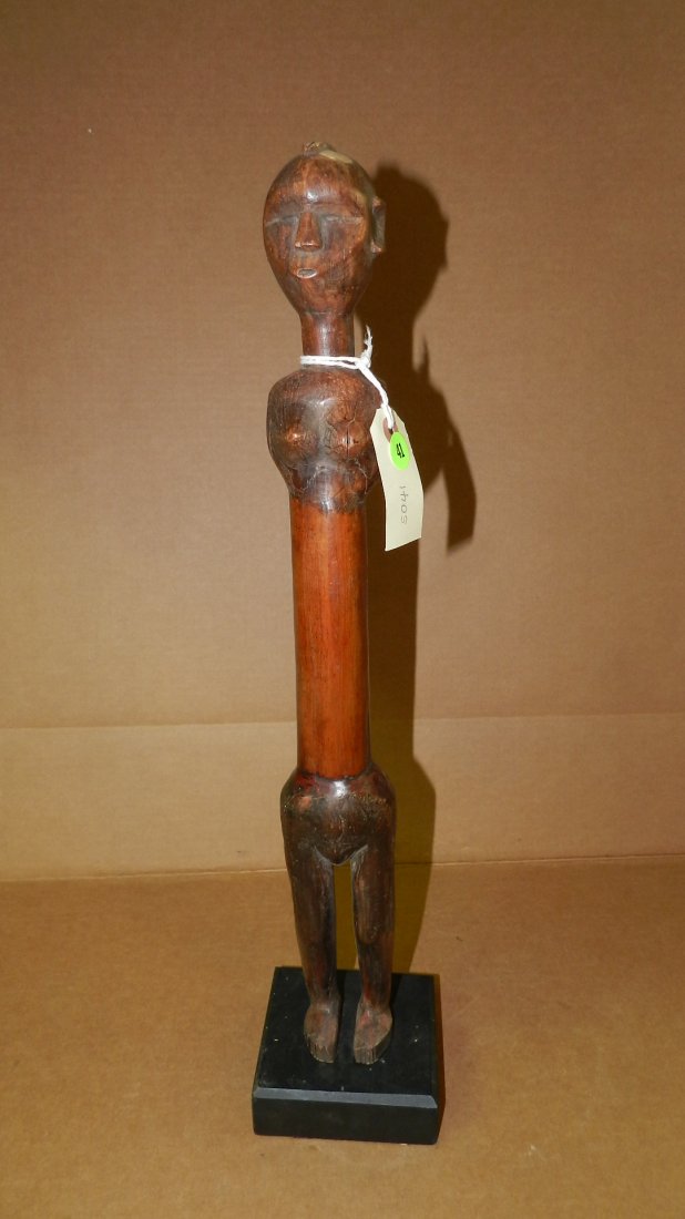 5041) East African carved figure. 23" w/stand: 5041) East African carved figure. 23" w/stand