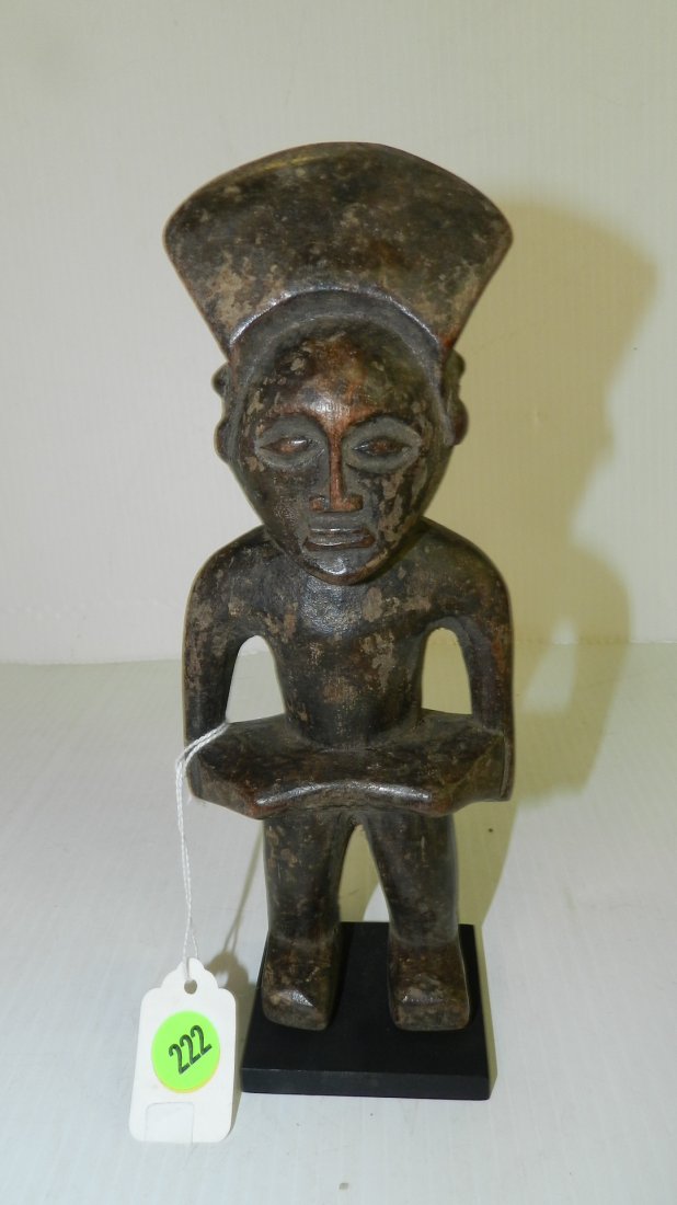 9068) African carved figure 9": 9068) African carved figure 9"