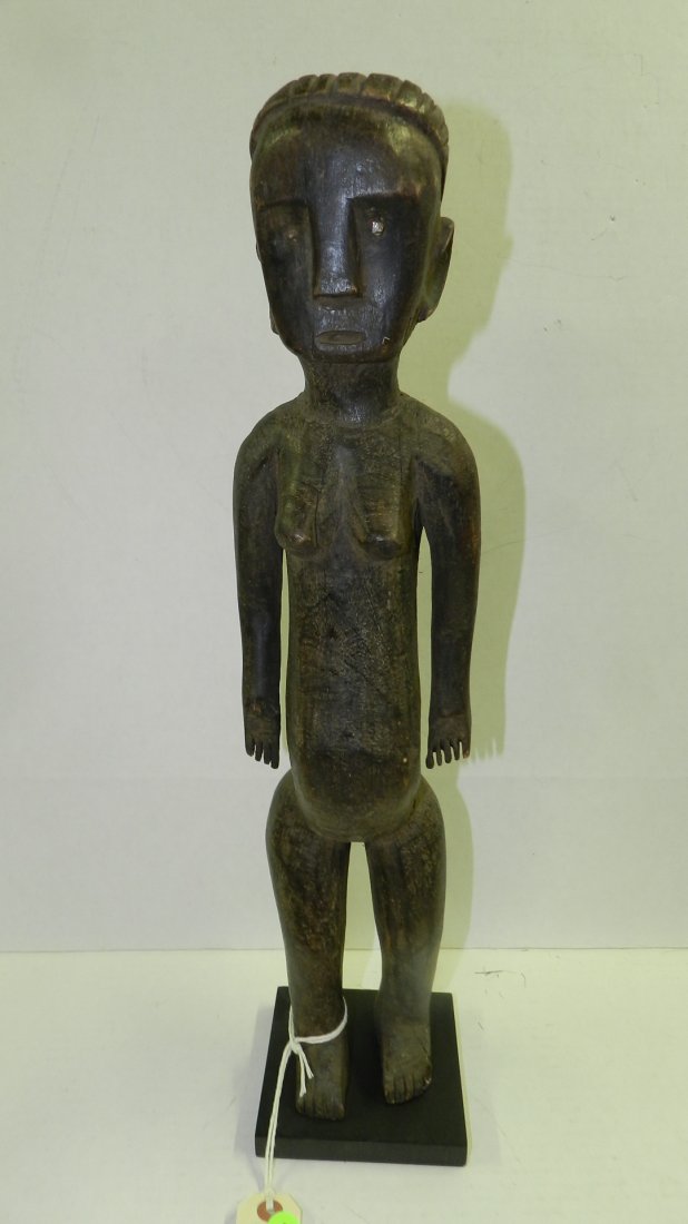 2352) East African standing female figure. 23" w/stand: 2352) East African standing female figure. 23" w/stand