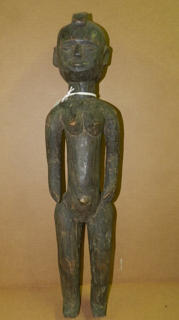 6021) East African female standing figure 26" tall: 6021) East African female standing figure 26" tall