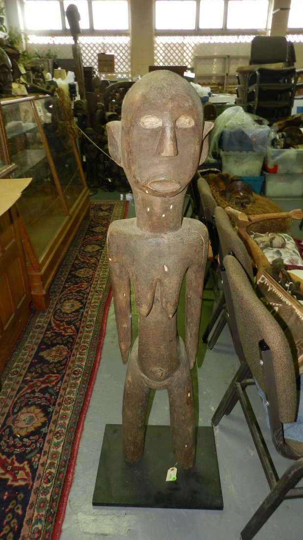 6466) carved Female standing figure - East African 53": 6466) carved Female standing figure - East African 53" SSR