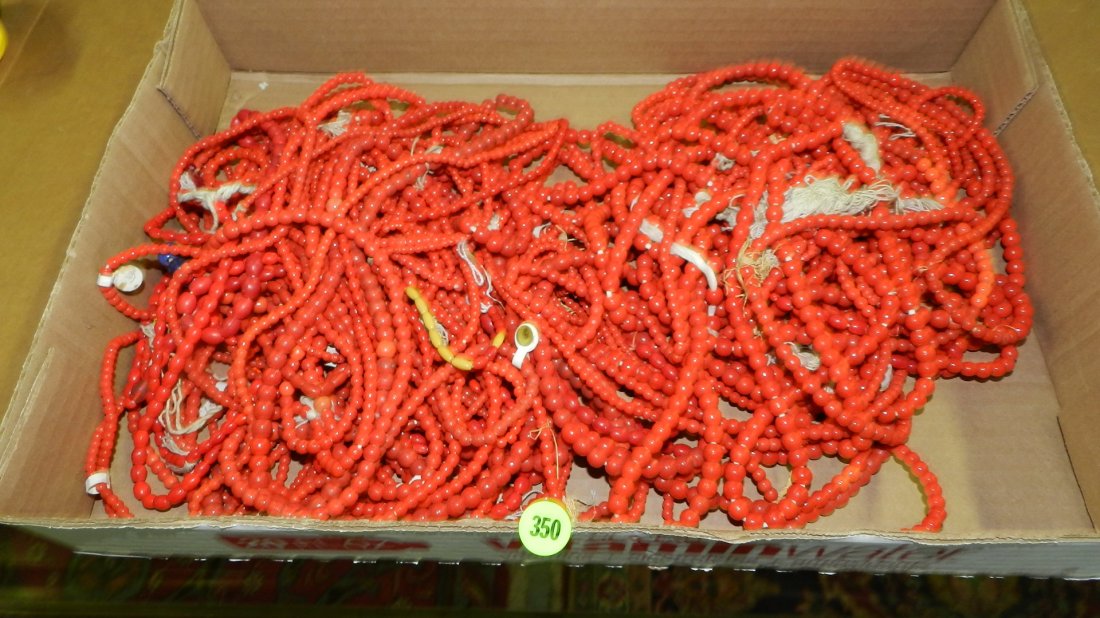 large group of handmade African trade bead necklaces, N: large group of handmade African trade bead necklaces, No tray