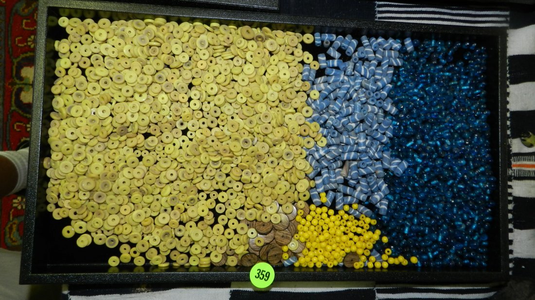 large group of handmade African trade bead necklaces, N: large group of handmade African trade bead necklaces, No tray