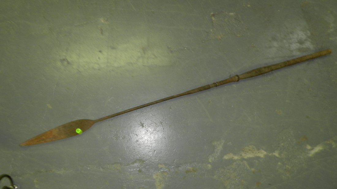 16070) Central African spear with wood carved handle, a: 16070) Central African spear with wood carved handle, approx 60\\\\\\\\\\\\\\\\\\\\\\\\\\\\\\\"