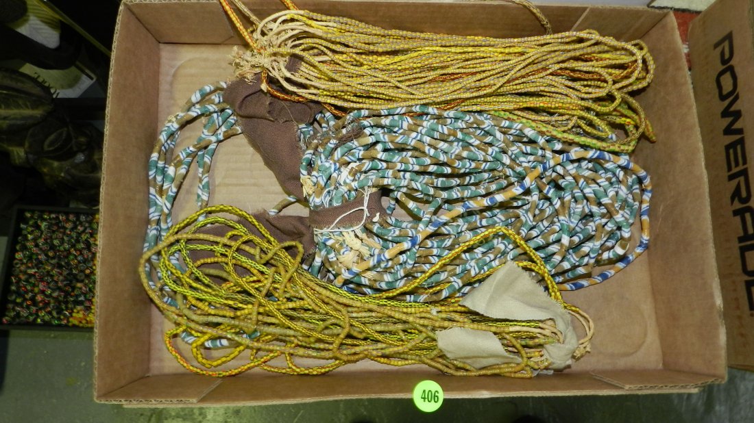 large group of handmade African trade bead necklaces, N: large group of handmade African trade bead necklaces, No tray