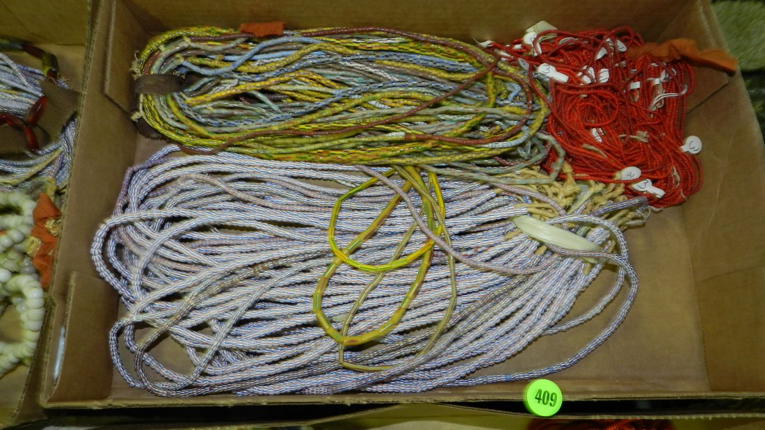 large group of handmade African trade bead necklaces, N: large group of handmade African trade bead necklaces, No tray