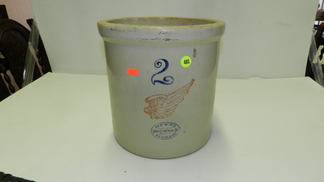 American 2 gallon Red Wing crock. SSR: American 2 gallon Red Wing crock. SSR