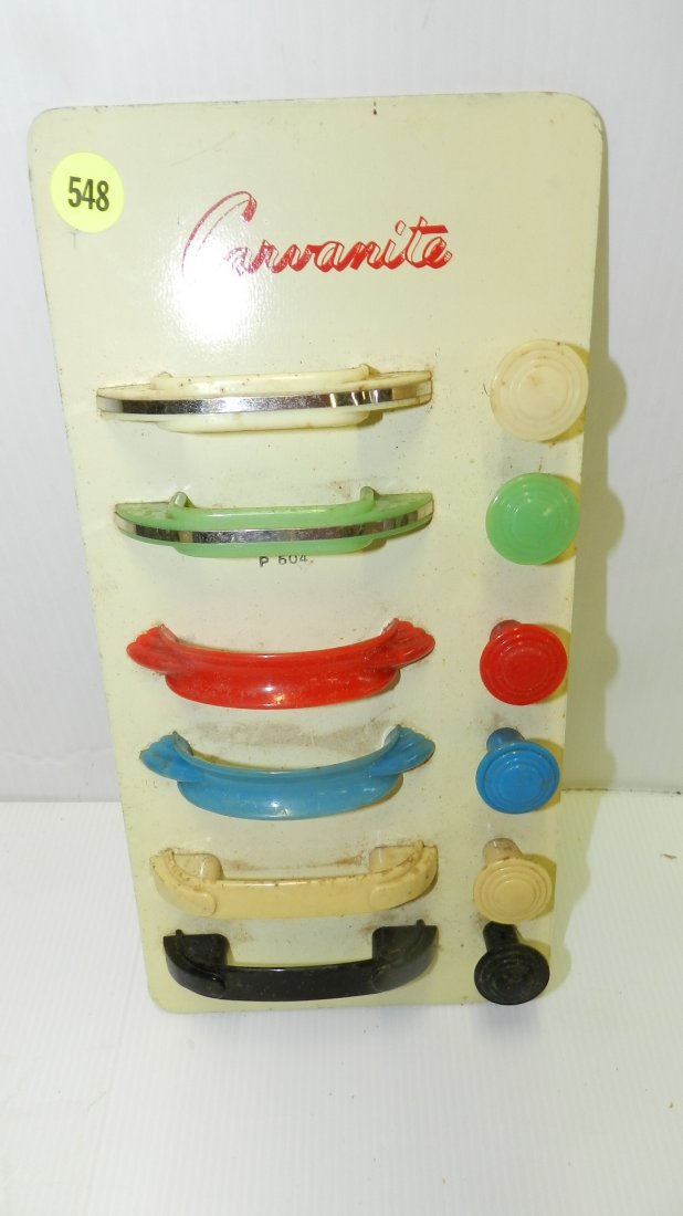 Vintage hardware store kitchen handle display: Vintage hardware store kitchen handle display