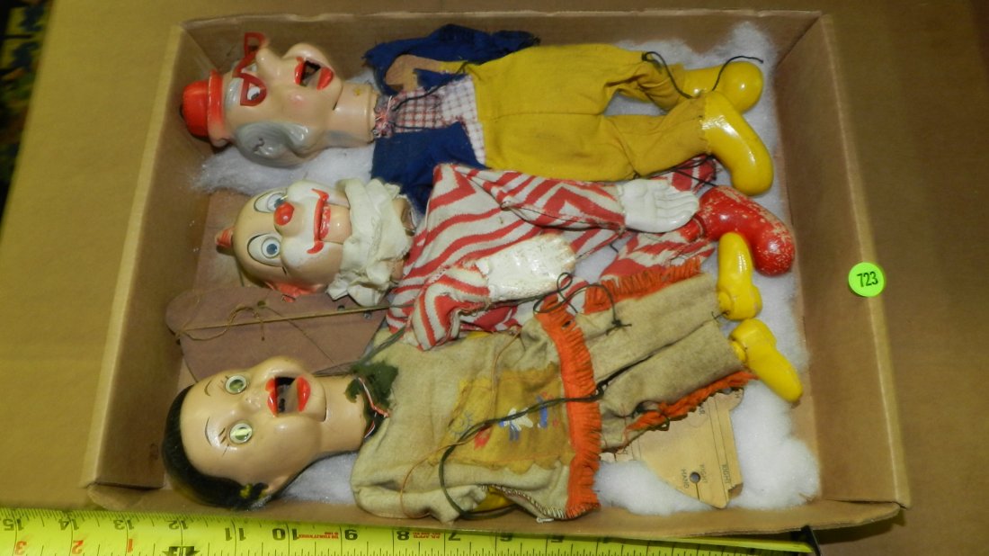 3 piece vintage Marionette puppet dolls: 3 piece vintage Marionette puppet dolls
