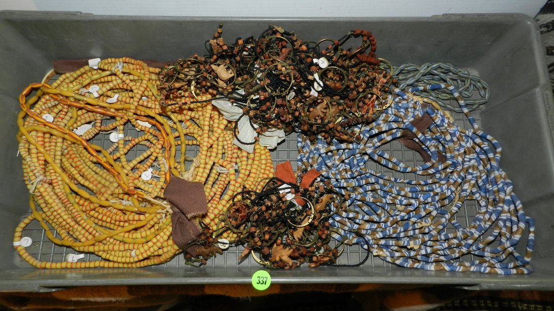 African trade bead necklaces, no tray: African trade bead necklaces, no tray