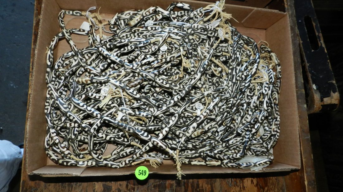 box of handmade African trade bead necklaces: box of handmade African trade bead necklaces
