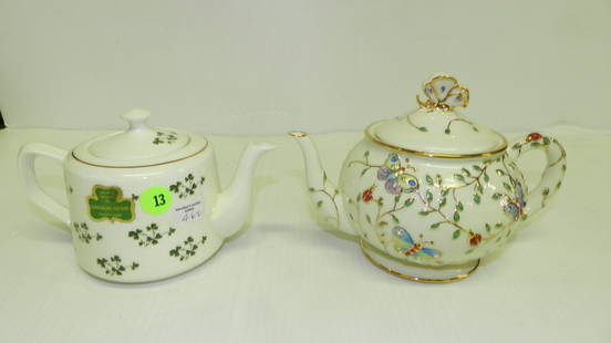 2 piece porcelain teapots, COND VG: 2 piece porcelain teapots, COND VG