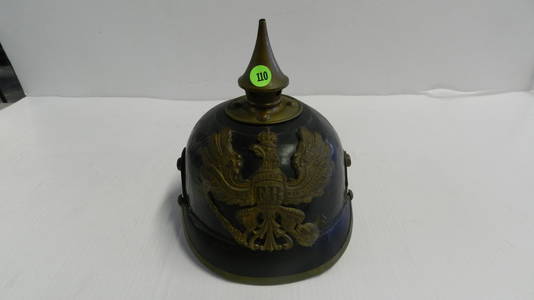 Imperial German Fireman Officers Spiked Helmet