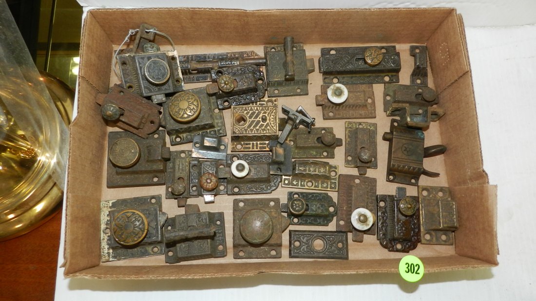 great box of antique / Victorian fancy hardware etc: great box of antique / Victorian fancy hardware etc