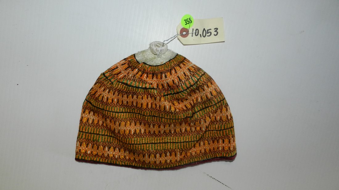 10053) Unique African hand woven cap / hat: 10053) Unique African hand woven cap / hat